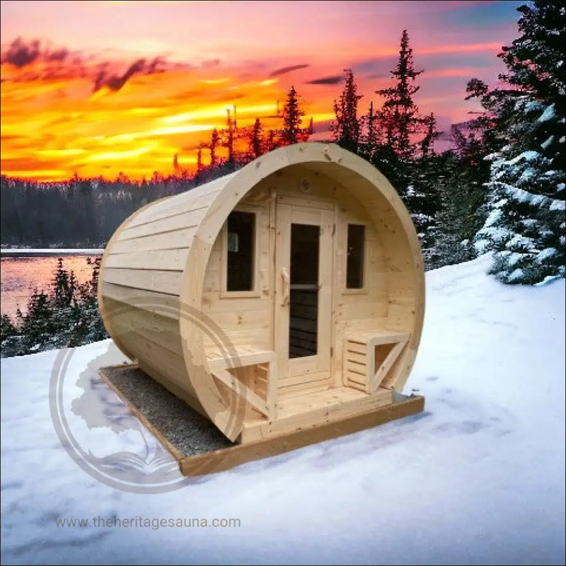 Load image into Gallery viewer, Heritage™ 8 People 7’ X 10’ Flat Barrel Sauna Outdoor
