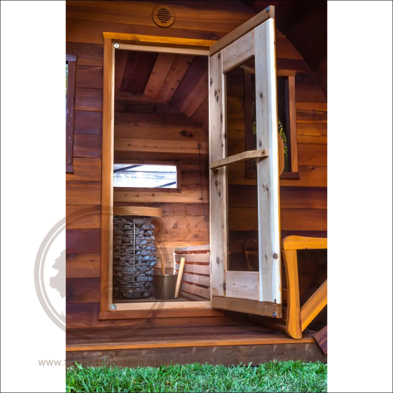 Load image into Gallery viewer, Heritage™ 8 People 7’ X 10’ Flat Barrel Sauna Outdoor
